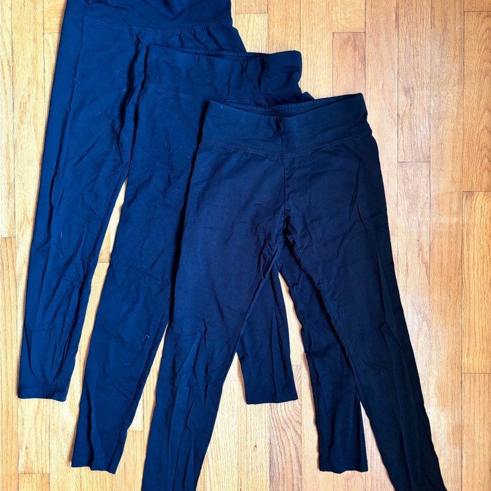 New Girls Size 12 Justice Black Leggings Set of 3